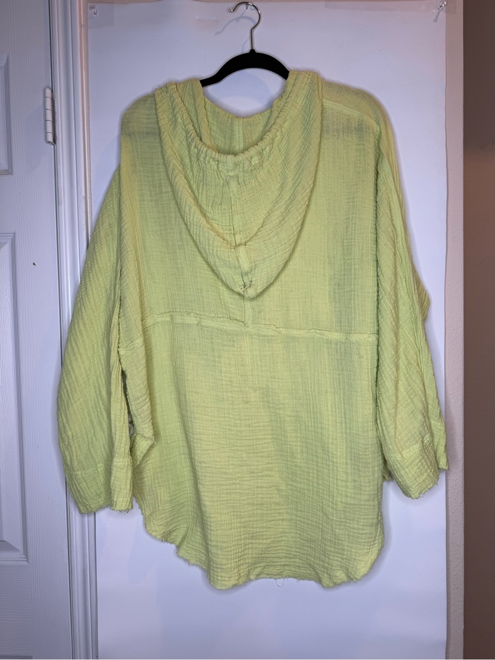 Light Yellow Womens Beach Hooded Tunic - Picture 3 of 6
